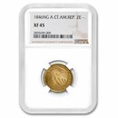1846 NG A Central American Republic Gold 2 Escudos XF-45 NGC 1846 NG A Central American Republic Gold 2 Escudos XF-45 NGC