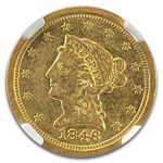 1846-O $2.50 Liberty Gold Quarter Eagle AU-55 NGC