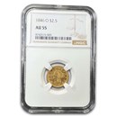 1846-O $2.50 Liberty Gold Quarter Eagle AU-55 NGC