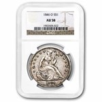 1846-O Liberty Seated Dollar AU-58 NGC