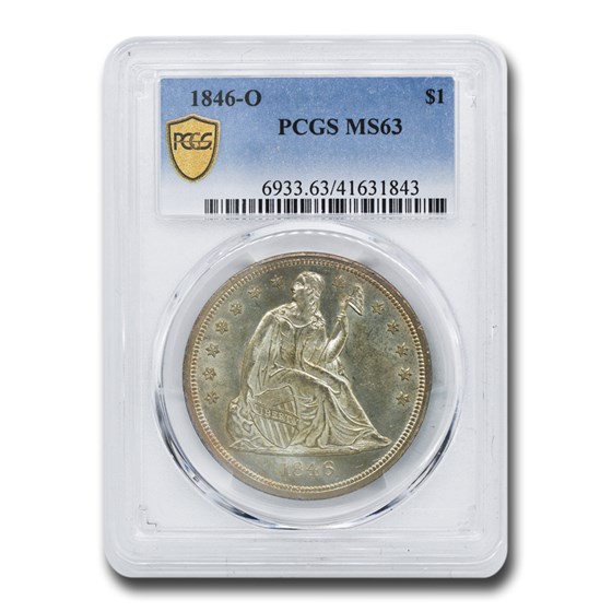 1846-O Liberty Seated Dollar MS-63 PCGS 1846-O Liberty Seated Dollar MS-63 PCGS