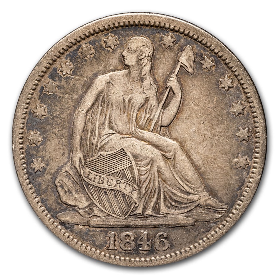 1846-O Liberty Seated Half Dollar Medium Date XF