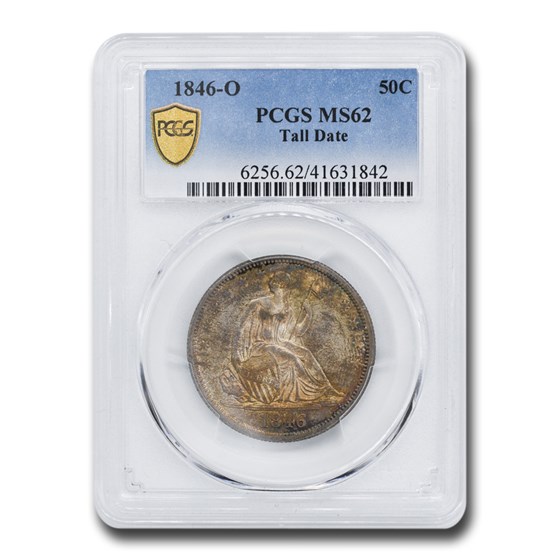 1846-O Liberty Seated Half Dollar MS-62 PCGS (Tall Date) 1846-O Liberty Seated Half Dollar MS-62 PCGS (Tall Date)