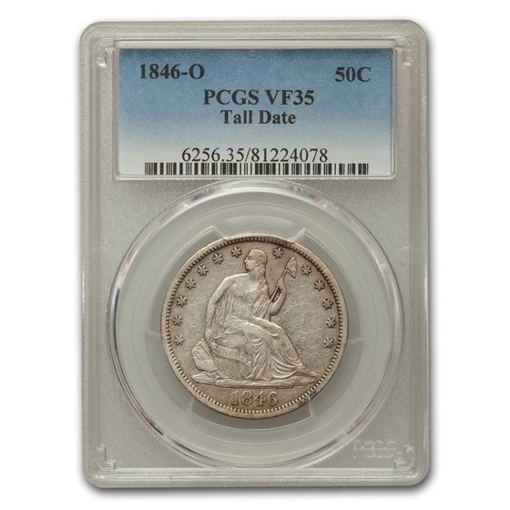 1846-O Liberty Seated Half Dollar VF-35 PCGS (Tall Date) 1846-O Liberty Seated Half Dollar VF-35 PCGS (Tall Date)