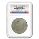 1846-ZS OM Mexico Silver 8 Reales (SS New York) Shipwreck Effect 1846-ZS OM Mexico Silver 8 Reales (SS New York) Shipwreck Effect