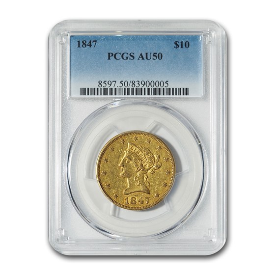 1847 $10 Liberty Gold Eagle AU-50 PCGS 1847 $10 Liberty Gold Eagle AU-50 PCGS