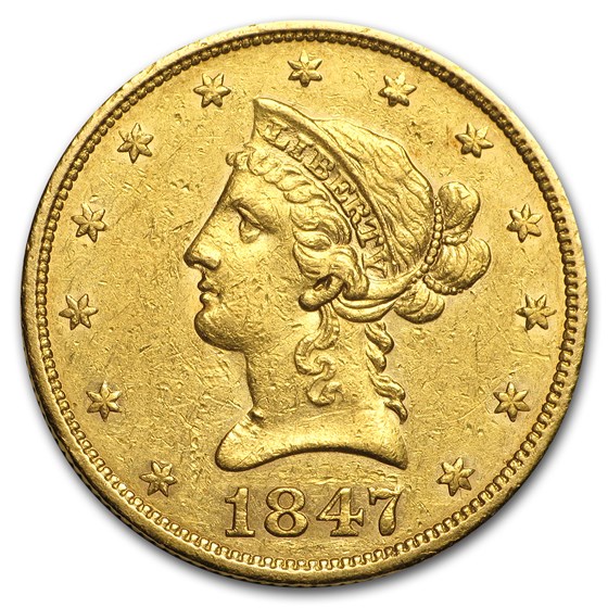 1847 $10 Liberty Gold Eagle XF 1847 $10 Liberty Gold Eagle XF