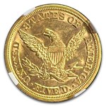 1847 $5 Liberty Gold Half Eagle MS-62 NGC