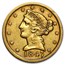 1847 $5 Liberty Gold Half Eagle XF