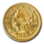 1847-C $2.50 Liberty Gold Quarter Eagle MS-63 PCGS