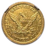 1847-D $5 Liberty Gold Half Eagle AU-55 NGC