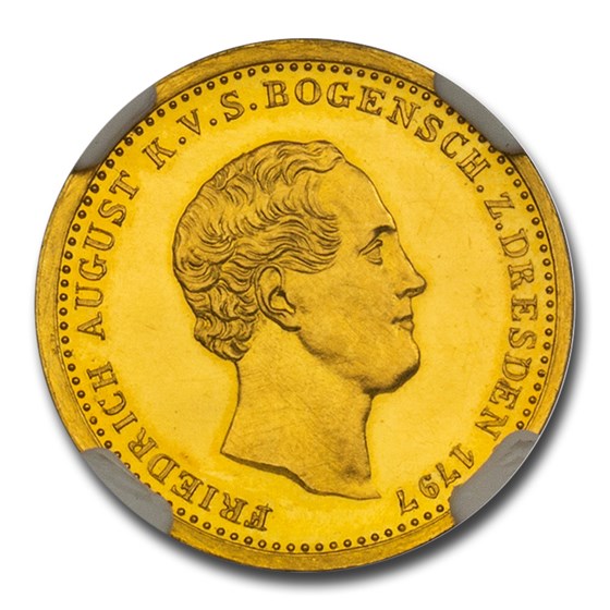 1847 German State Saxony-Albertine Gold Ducat PF-62 NGC (CA) 1847 German State Saxony-Albertine Gold Ducat PF-62 NGC (CA)