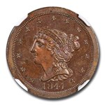 1847 Half Cent PF-65 NGC (Brown, Restrike)
