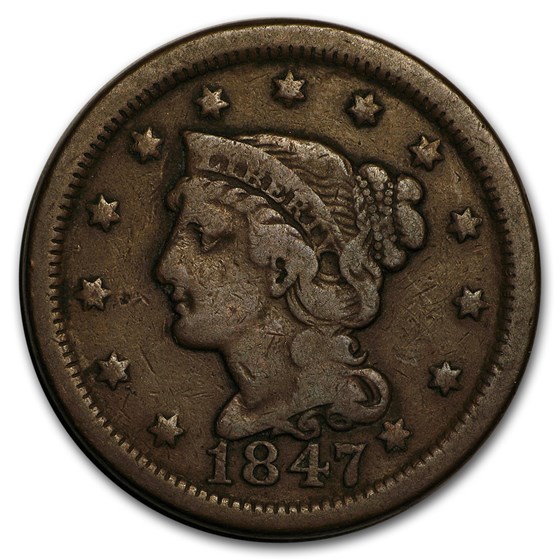 1847 Large Cent Fine 1847 Large Cent Fine