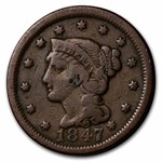 1847 Large Cent VG