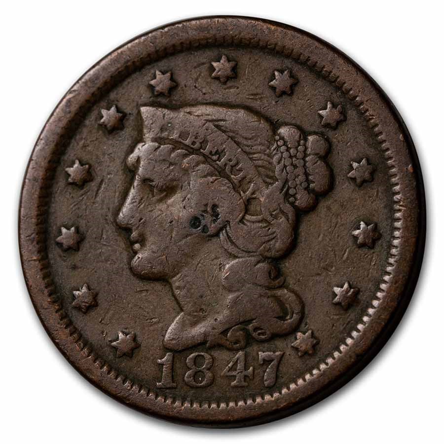 1847 Large Cent VG