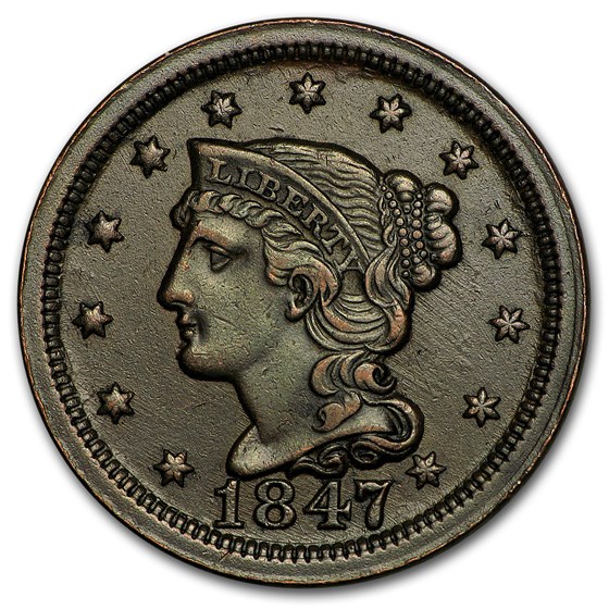 1847 Large Cent XF 1847 Large Cent XF