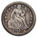 1847 Liberty Seated Dime VF