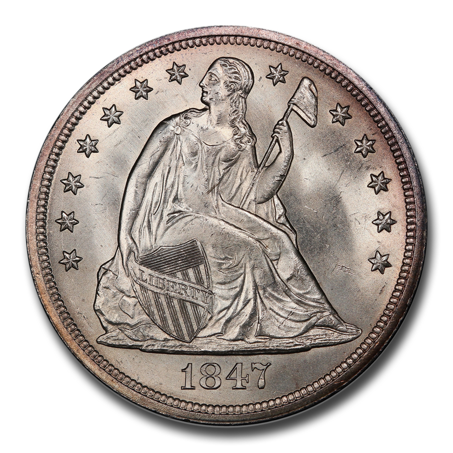 1847 (None) Phil Liberty Seated Dollar Value - APMEX