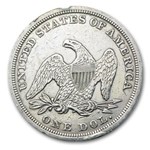 1847 Liberty Seated Dollar XF Details (Cleaned)