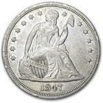 1847 Liberty Seated Dollar XF