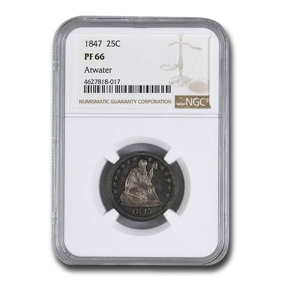 1847 Liberty Seated Quarter PF-66 NGC 1847 Liberty Seated Quarter PF-66 NGC