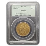 1847-O $10 Liberty Gold Eagle AU-50 PCGS
