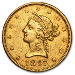 1847-O $10 Liberty Gold Eagle XF