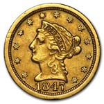 1847-O $2.50 Liberty Gold Quarter Eagle VF