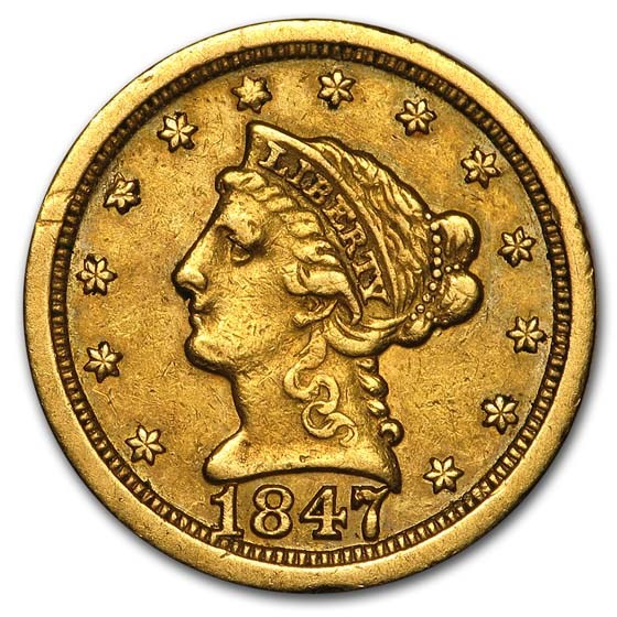 1847-O $2.50 Liberty Gold Quarter Eagle VF