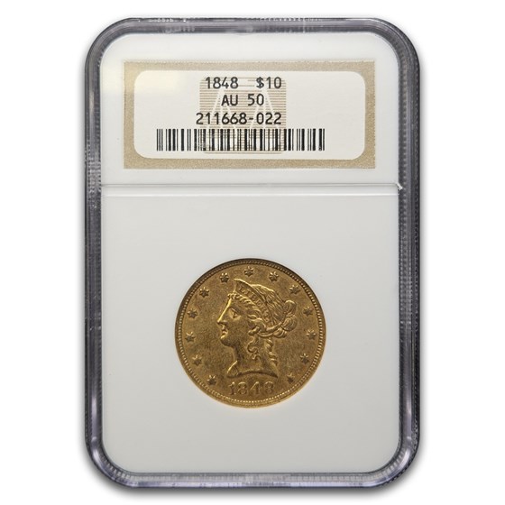 1848 $10 Liberty Gold Eagle AU-50 NGC