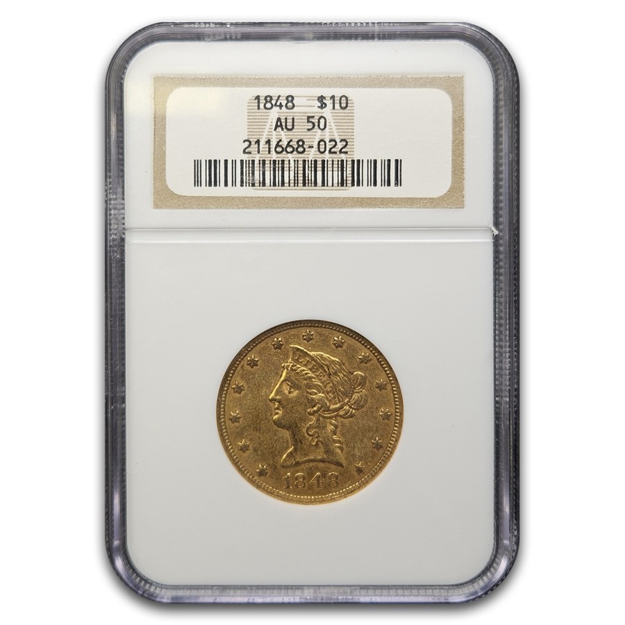 1848 $10 Liberty Gold Eagle AU-50 NGC