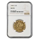 1848 $10 Liberty Gold Eagle AU-55 NGC