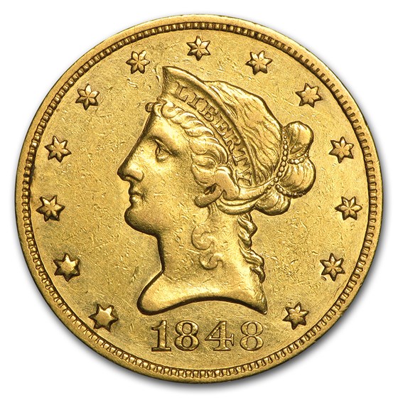 1848 $10 Liberty Gold Eagle XF 1848 $10 Liberty Gold Eagle XF