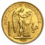 1848-1849 France Gold 20 Francs Lucky Angel (BU)