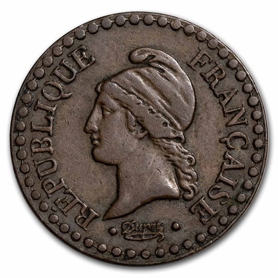 1848-1851 Second French Republic Bronze 1 Centime XF 1848-1851 Second French Republic Bronze 1 Centime XF