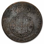 1848-1853 Angola Copper 1/2 Macuta Avg Circ