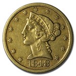 1848 $5 Liberty Gold Half Eagle XF