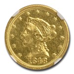 1848-C $2.50 Liberty Gold Quarter Eagle MS-62 NGC