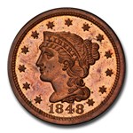 1848 Large Cent PR-64 PCGS (Red/Brown)