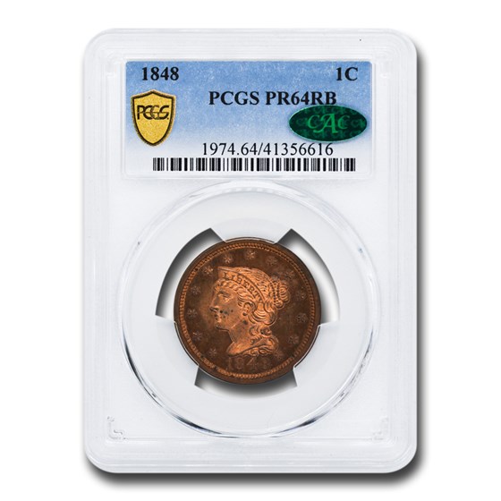 1848 Large Cent PR-64 PCGS (Red/Brown) 1848 Large Cent PR-64 PCGS (Red/Brown)