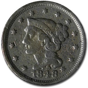 1848 Large Cent VG 1848 Large Cent VG