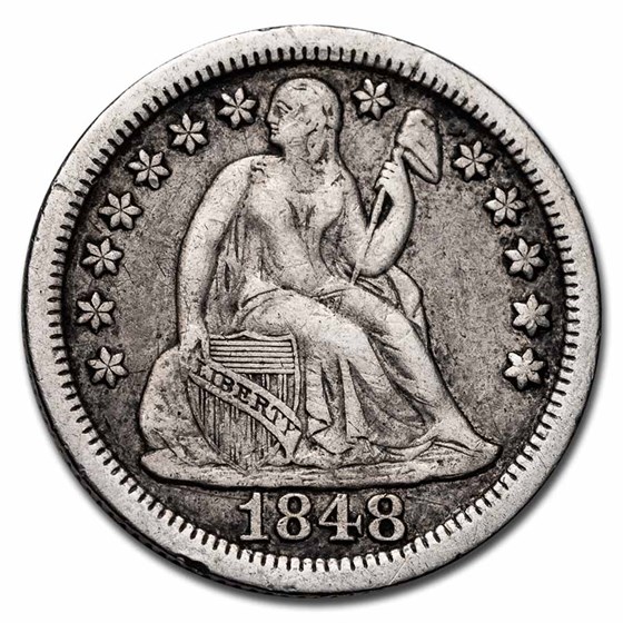 1848 Liberty Seated Dime VF 1848 Liberty Seated Dime VF