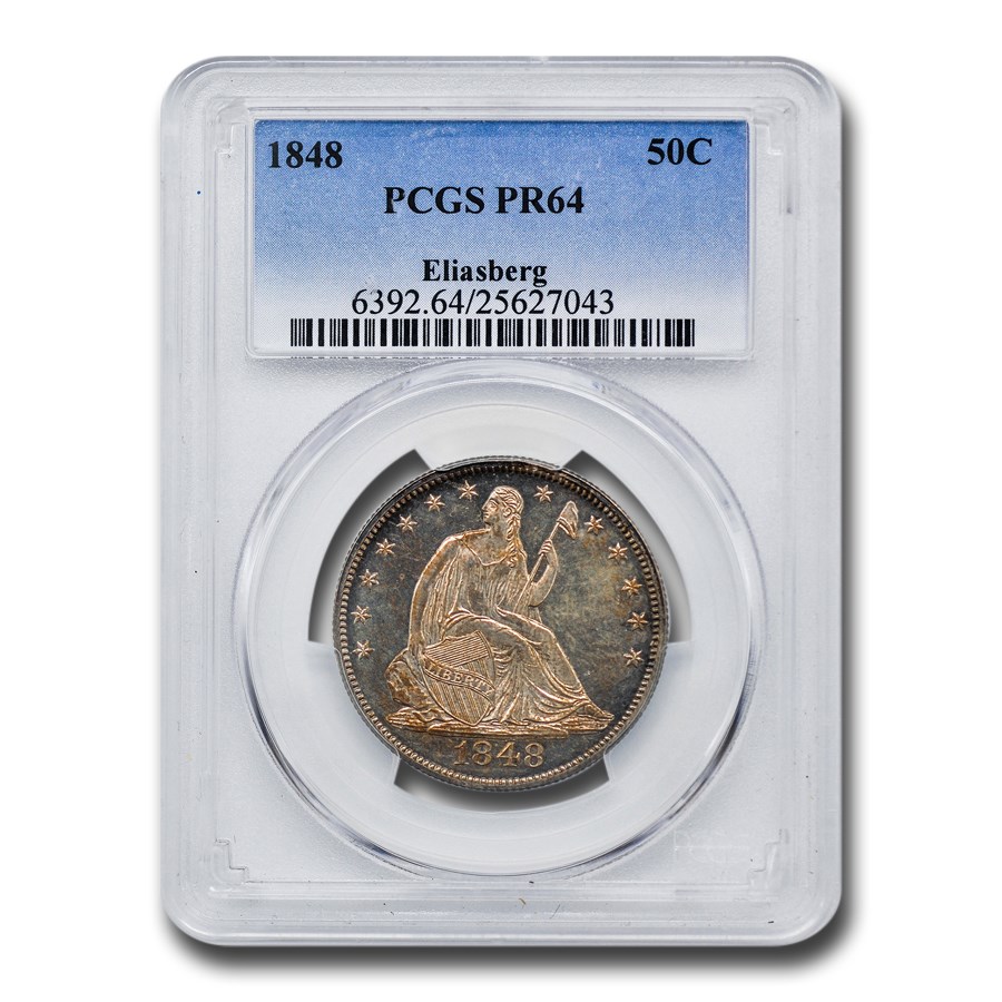 1848 Liberty Seated Half Dollar PR-64 PCGS