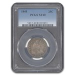 1848 Liberty Seated Quarter XF-40 PCGS