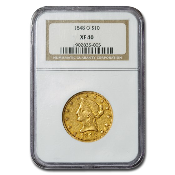 1848-O $10 Liberty Gold Eagle XF-40 NGC 1848-O $10 Liberty Gold Eagle XF-40 NGC