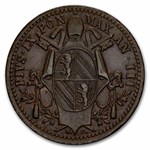 1848-R Italy Papal States 1/2 Baiocco BU (Brown)