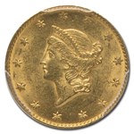 1849 $1 Liberty Head Gold Dollar MS-62 PCGS (Open Wreath)