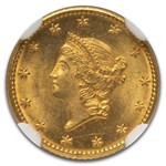1849 $1 Liberty Head Gold MS-65 NGC (Small Head, No L)