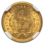 1849 $1 Liberty Head Gold MS-65 NGC (Small Head, No L)